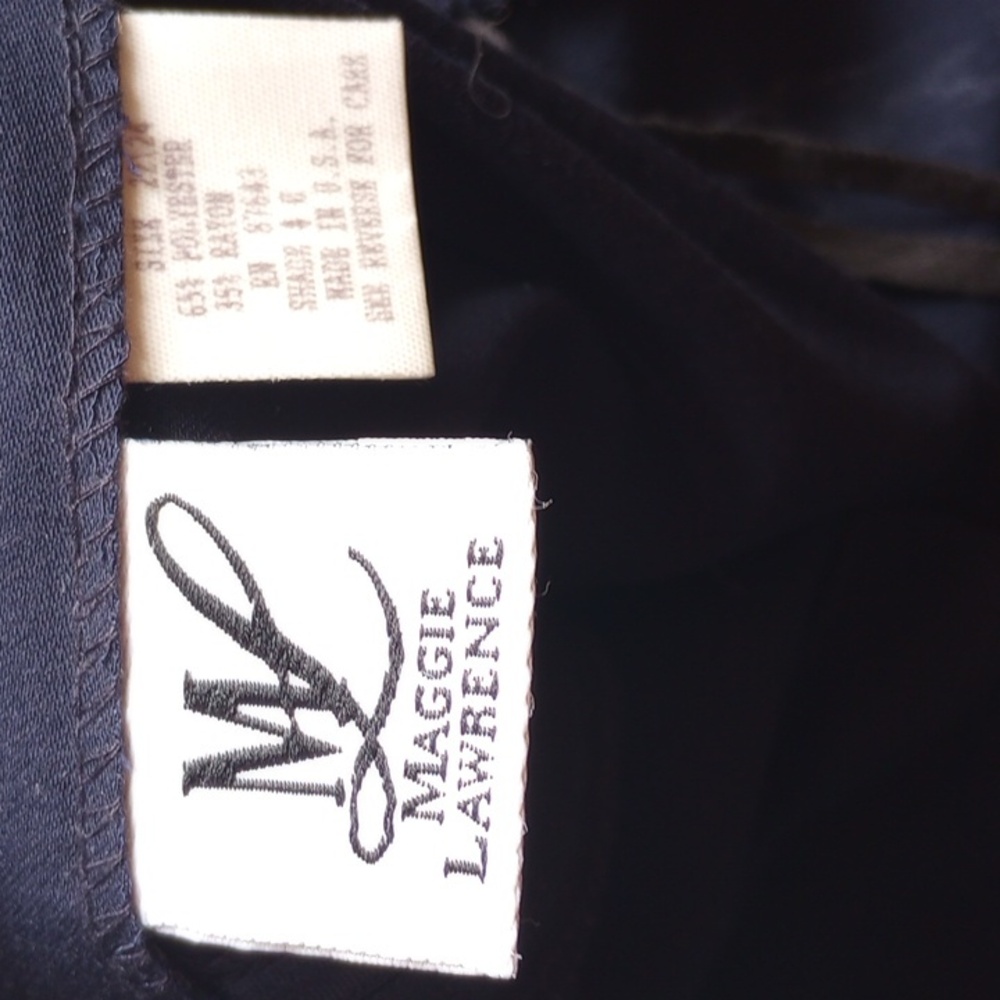 Maggie Lawrence Size 22/24 Navy Blue Skirt w/ Elastic Waist & Zipper - Picture 3 of 3